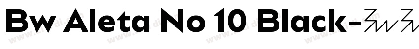 Bw Aleta No 10 Black字体转换